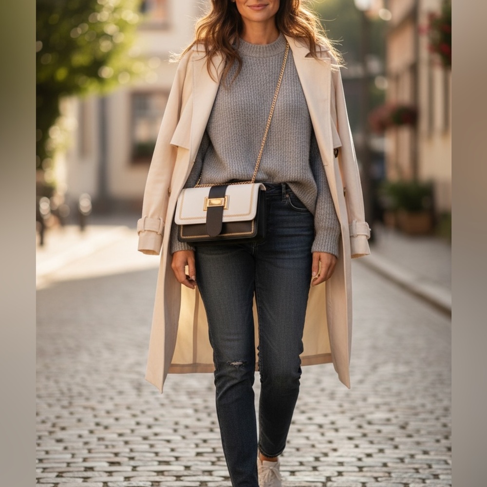 Chic In NYC Black & White Chain Strap
Mini Bag